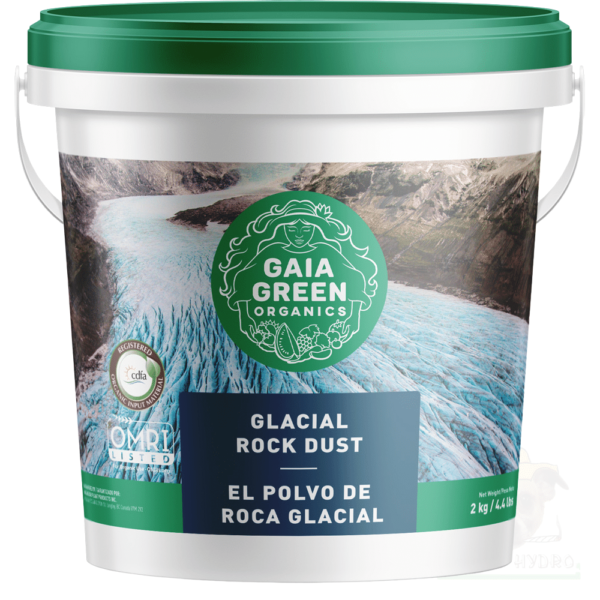 glacial rock dust, gaia green, dry amendments, media. organic, hydroponics media