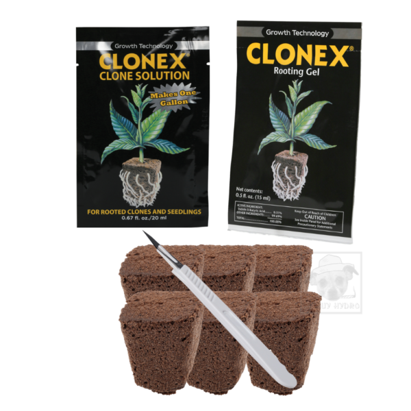 cloning kit, cannabis, marijuana, homegrown, Clonex Gel, Clonex Solution, scalpel, starter plugs, small growers,