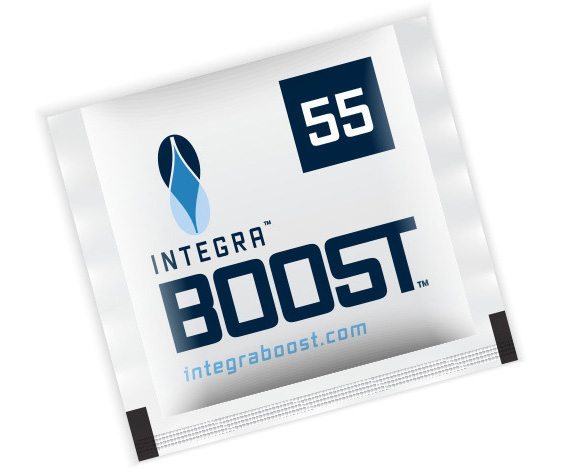 Boost Integra Humidity Pack 55% 8g, small white packet with the words Intergra Boost 55