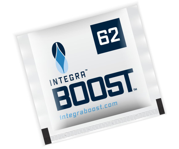 Boost Integra Humidity Pack 55% 8g, small white packet with the words Intergra Boost 62